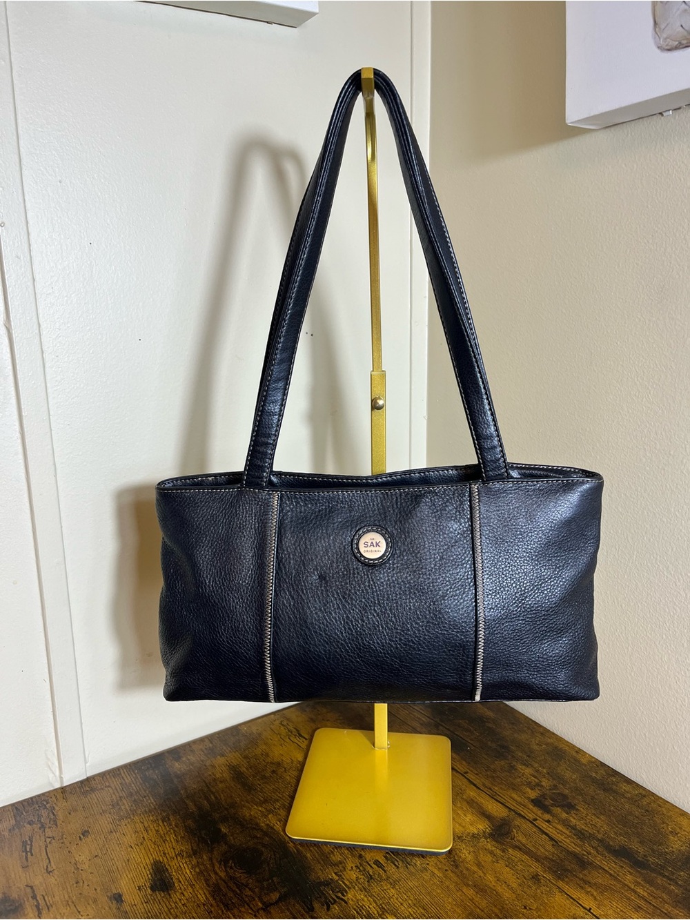 The Sak Black Leather Shoulder Bag